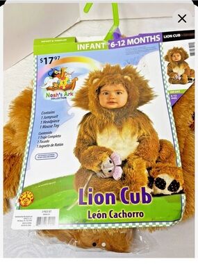 Rubie's Lion Cub Infant Costume - Brown and Cream ***